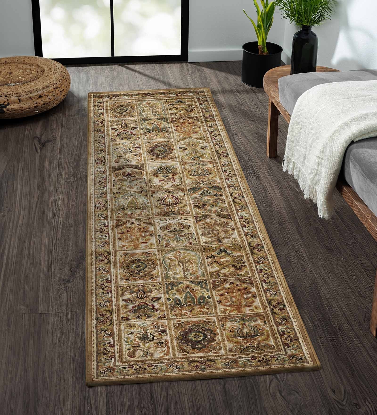 Beige Persian 2x7 Feet Machine Made Runner
