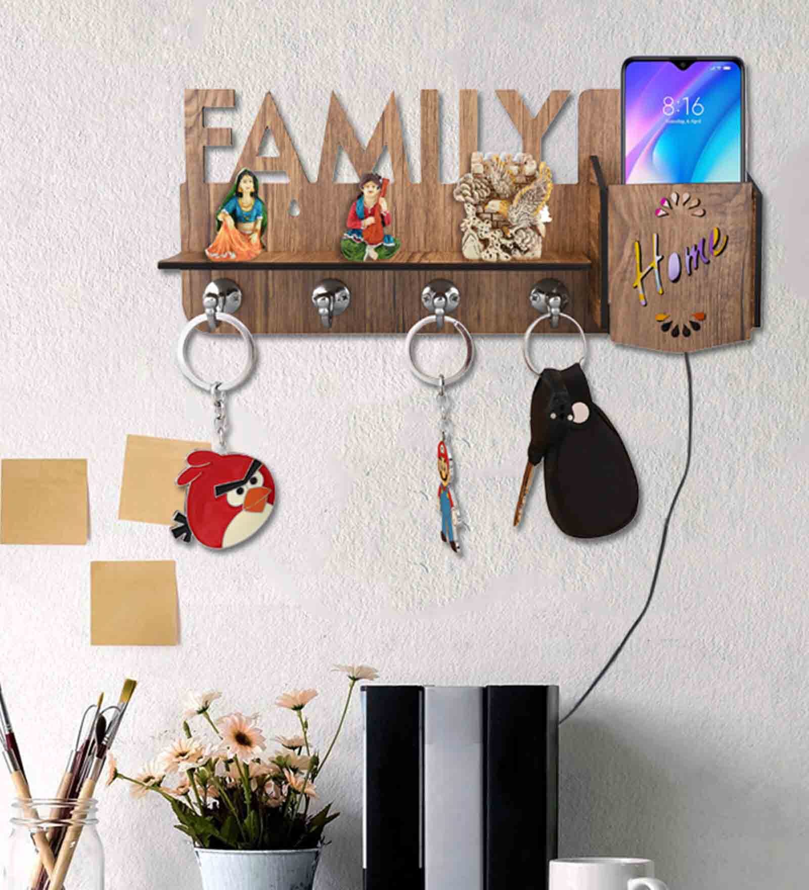 Beige Comyo Pocket Mobile Stand With Key Holder