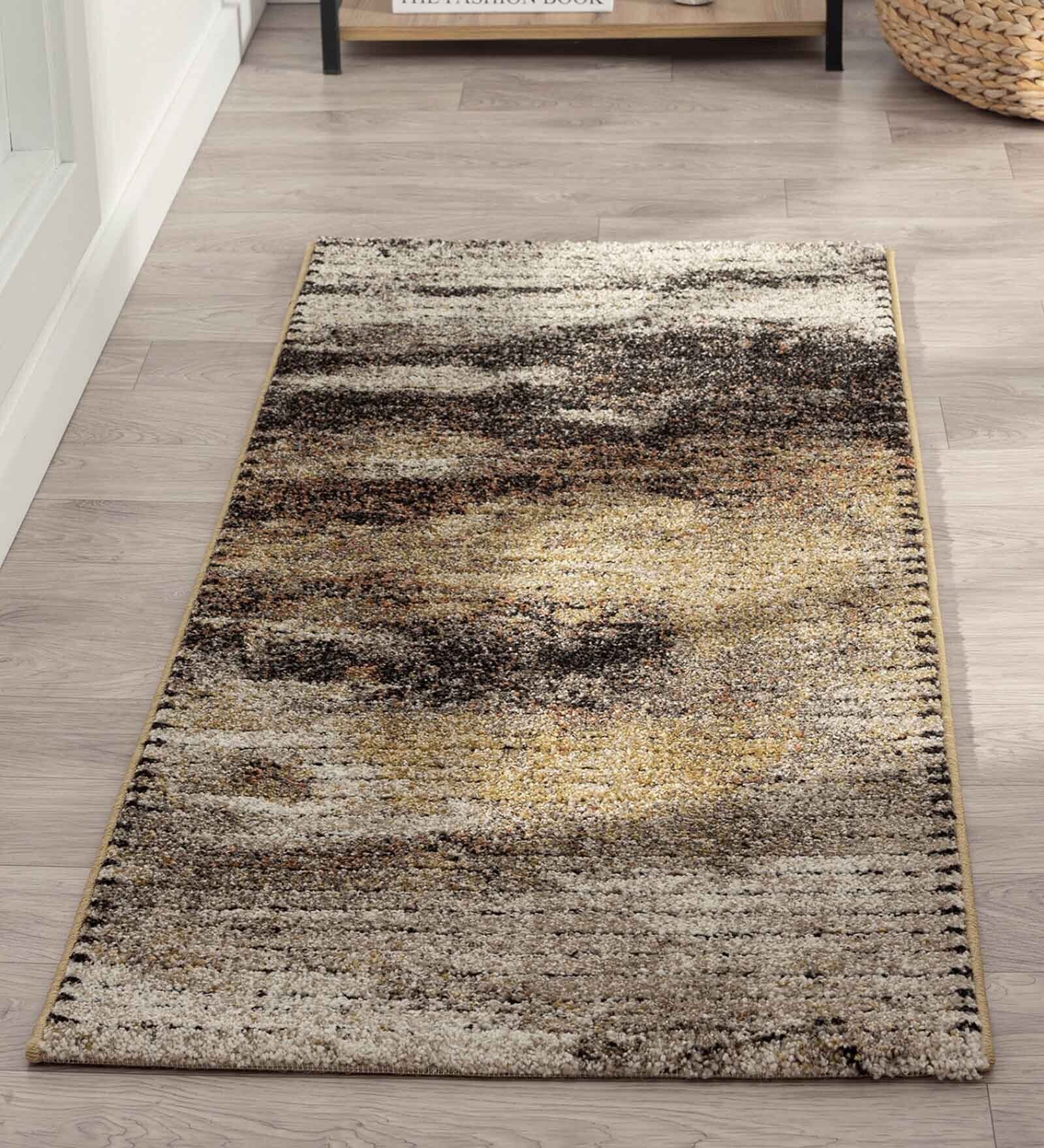 Beige Polypropylene 5x2 Feet Machine Made Runner