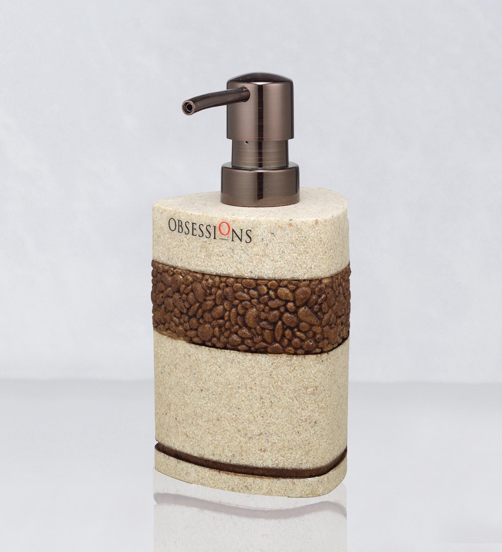 Beige Polyresin Soap Dispenser (260 Ml)