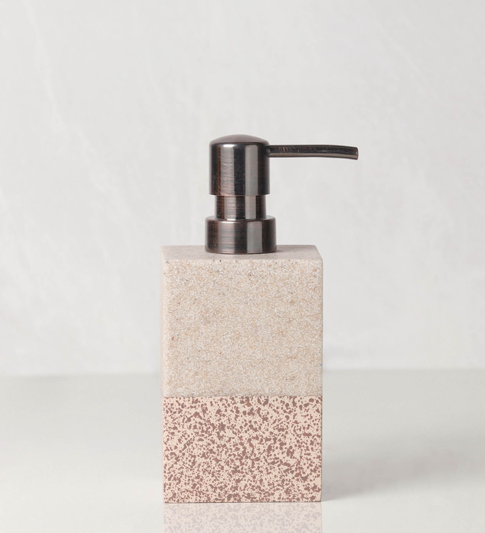 Beige Polyresin Soap Dispenser (370 Ml)