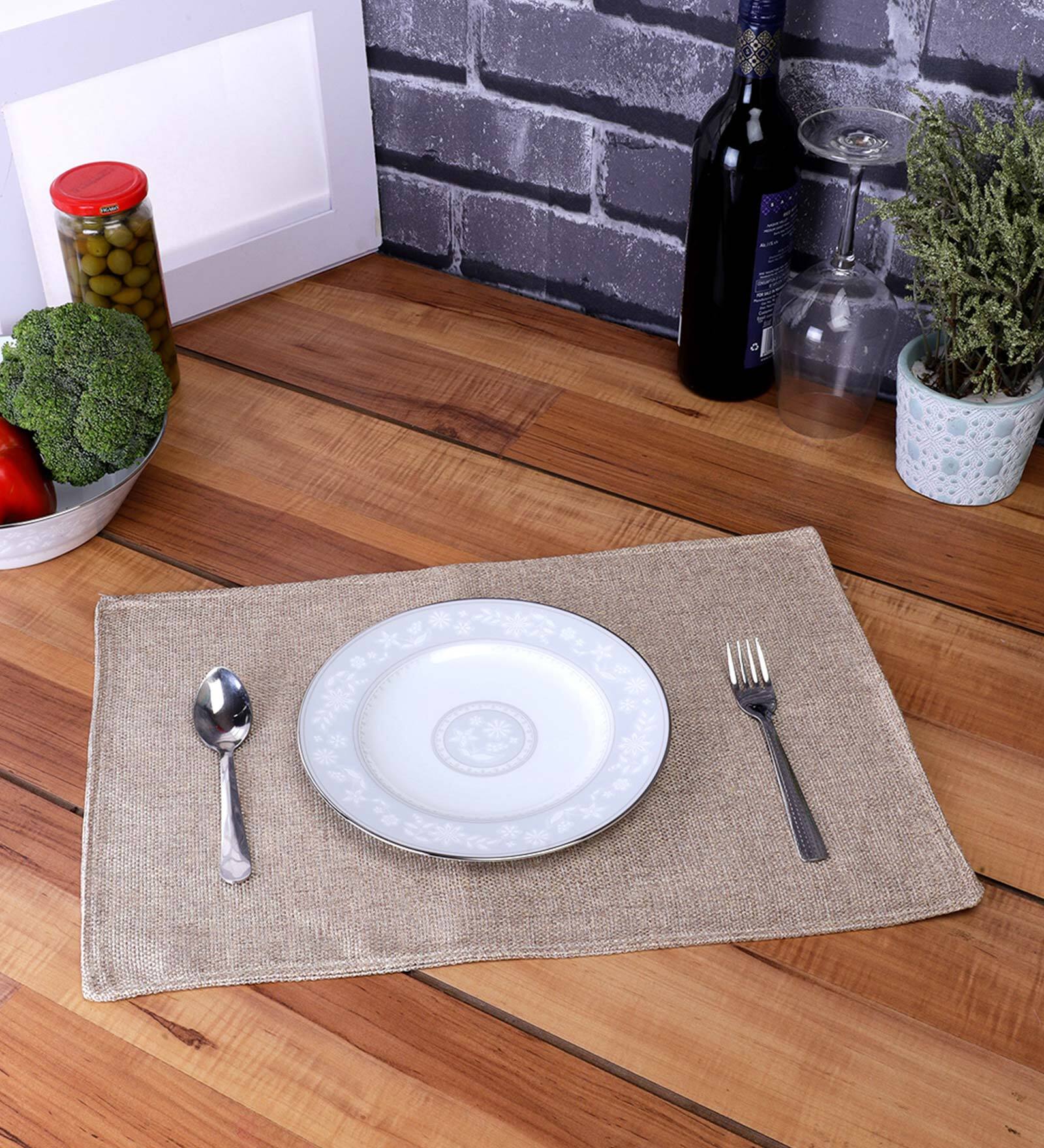 Premium (12x18) Beige Jute (Set of 6) Placemat