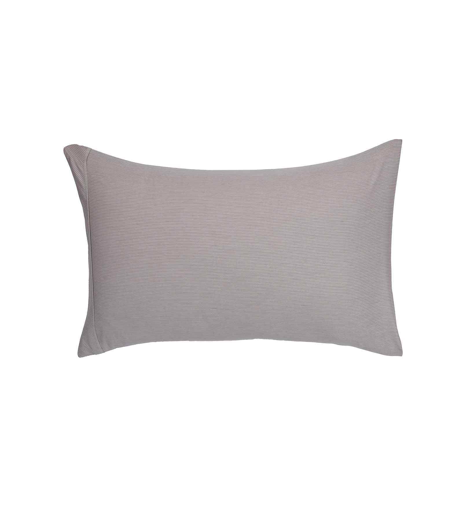 Beige Solid 300 TC Cotton 2 Pillow Cover Set