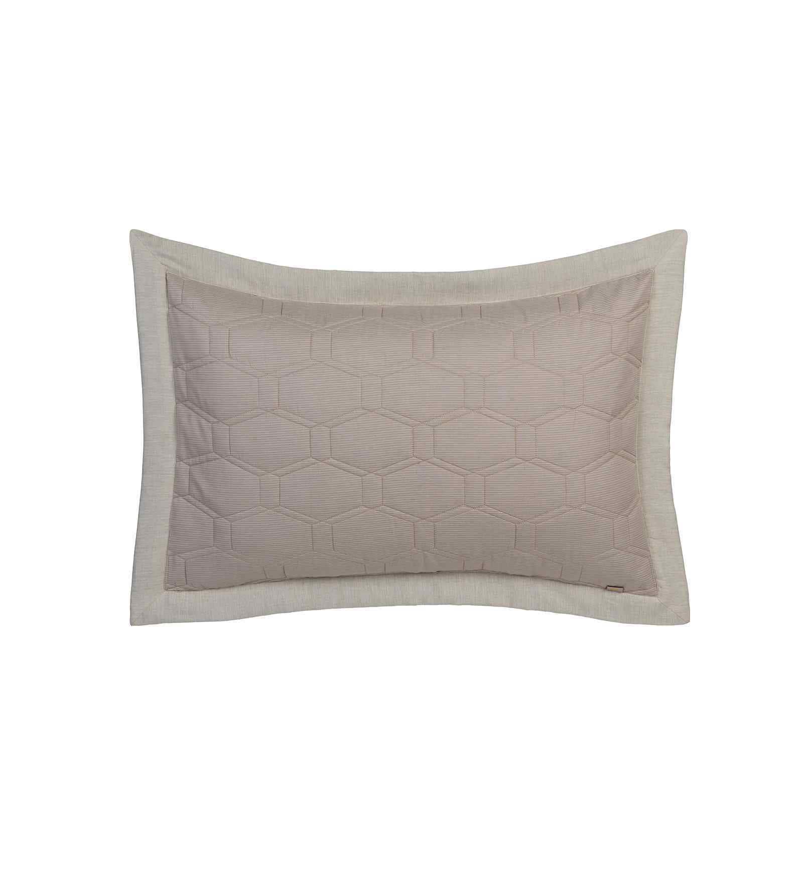 Beige Solid 300 TC Cotton 2 Pillow Sham Set