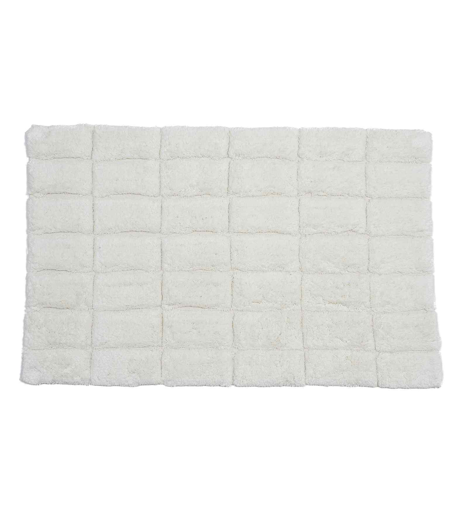 Beige Solid Cotton 20x31 Inches Anti Skid Bath Mat