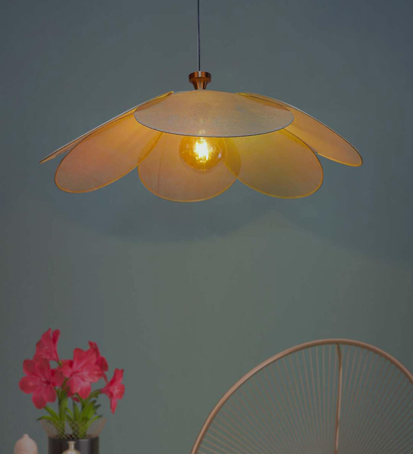 Ben Beige Steel Hanging Light