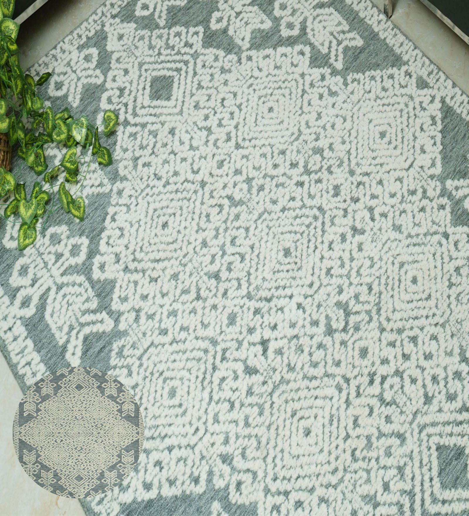 Beige Traditional Wool Hand Tufted Carpet