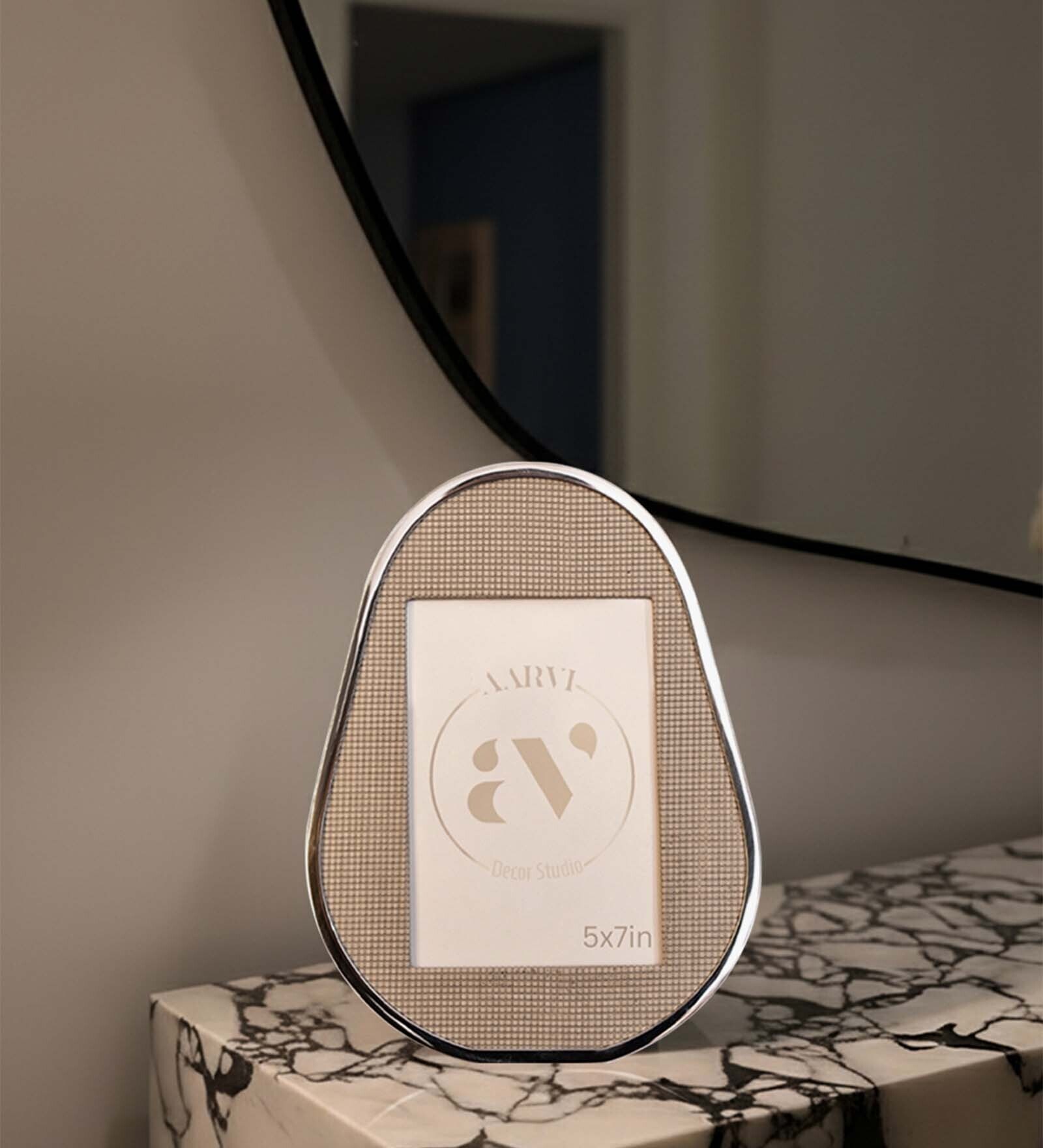 Beige Urban Leather Wall And Tabletop Photo Frame 5X7Inches