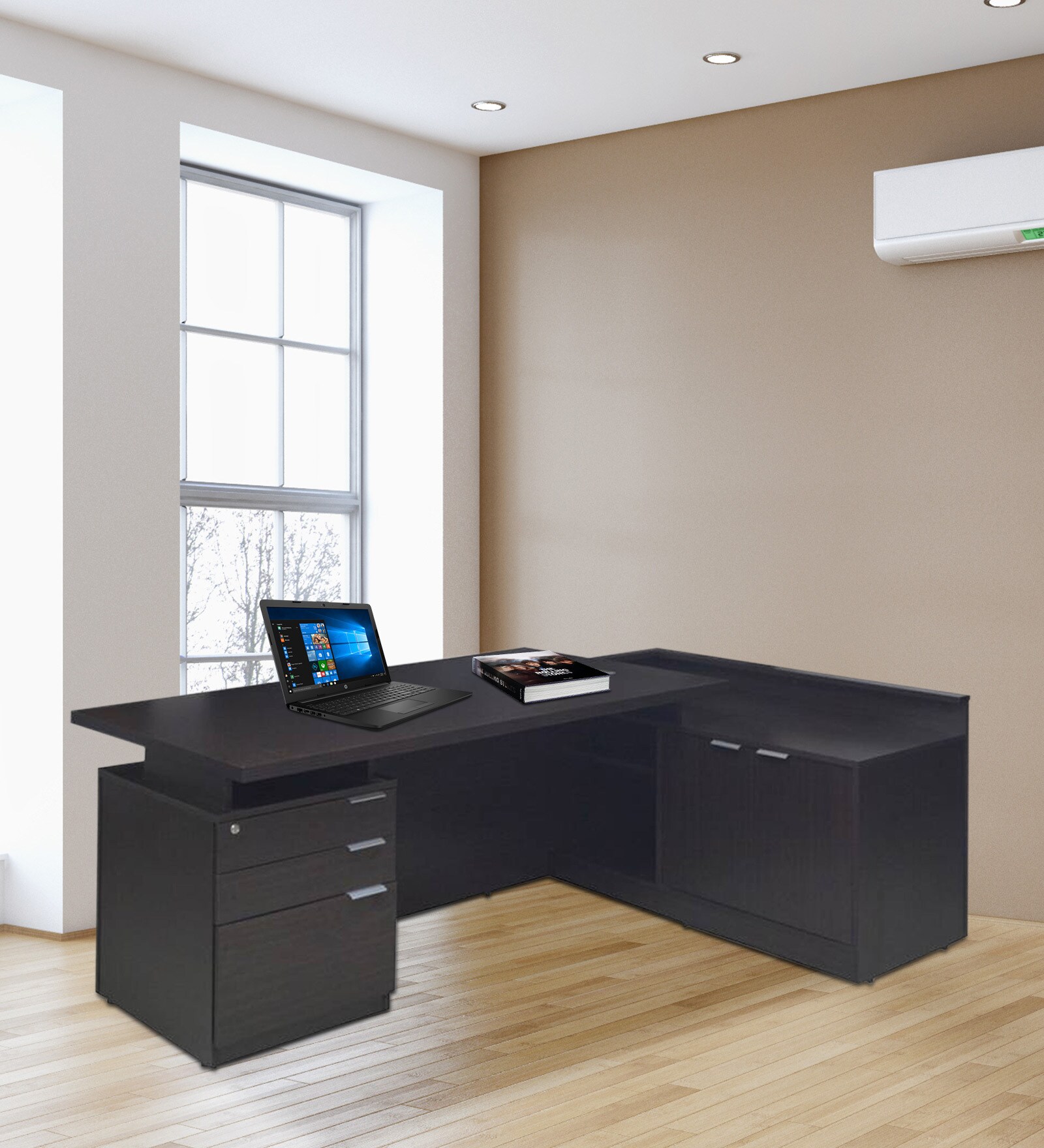 Buy Bekant Executive Office Desk in Wenge Colour by Eros Online ...
