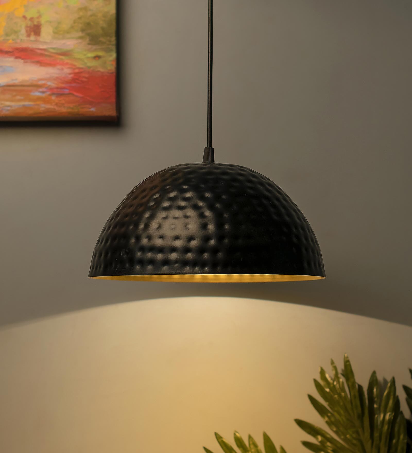 Belfast Black Metal Hanging Light