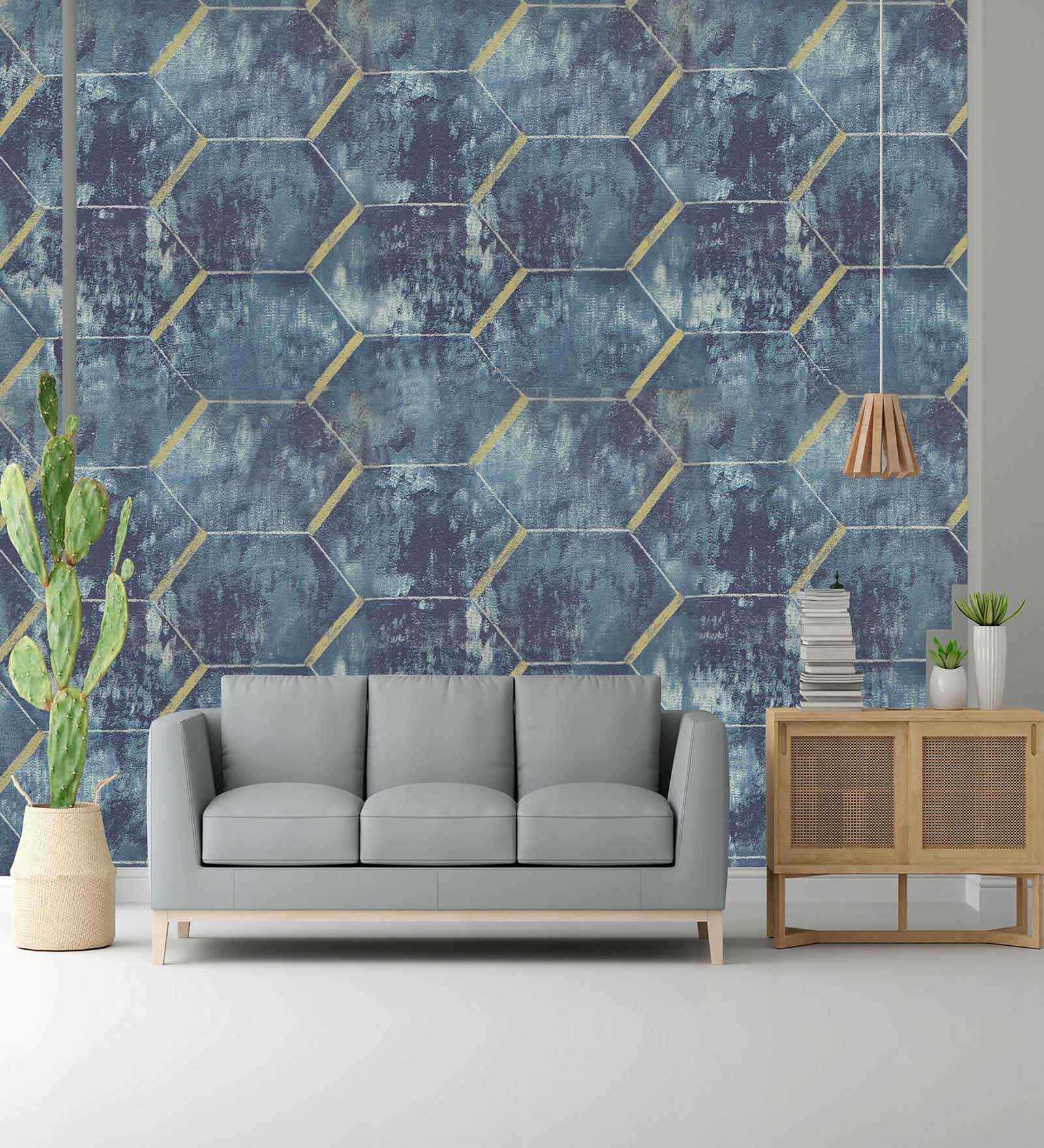 Belgian Block Design Wallpaper