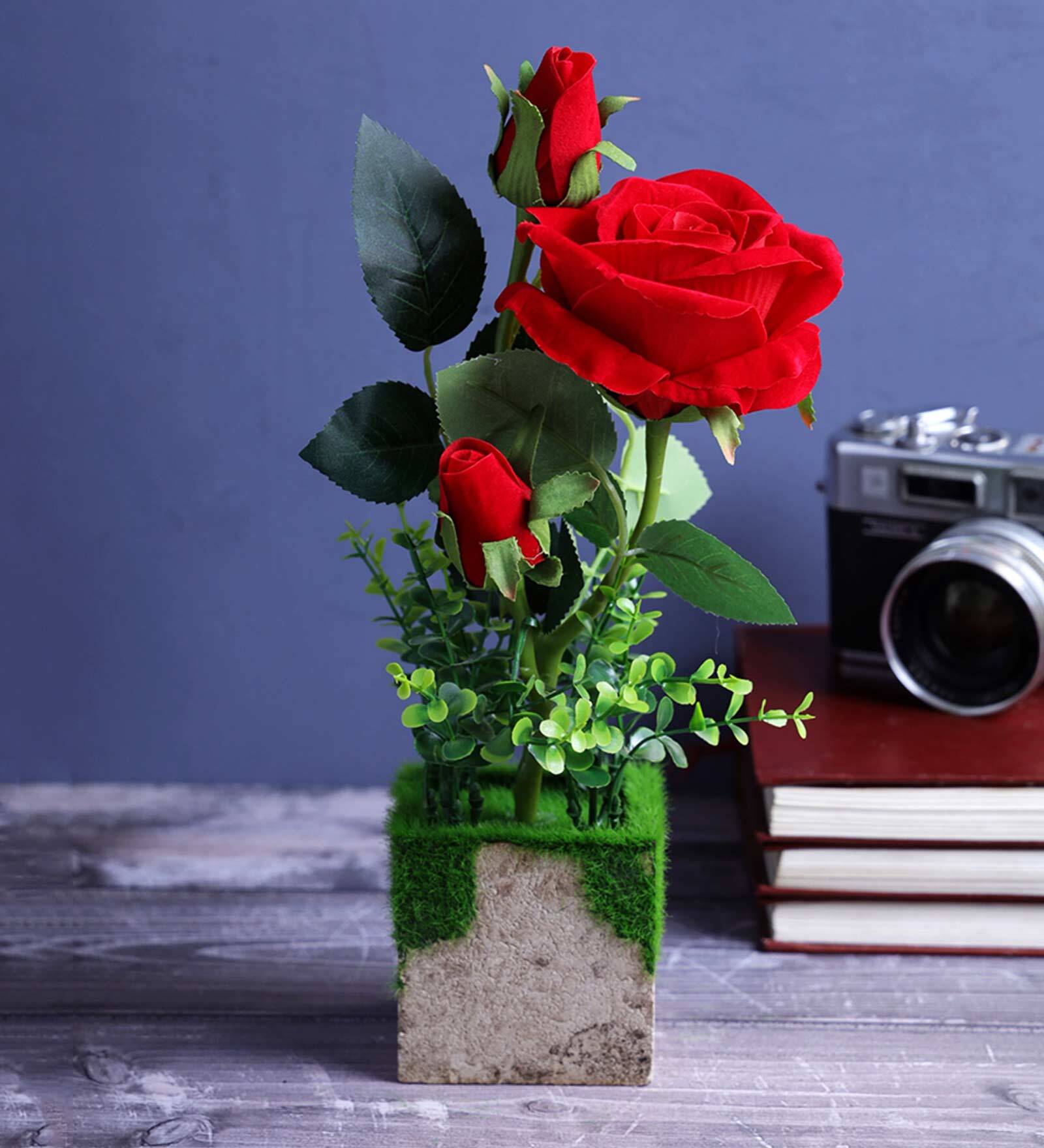 Buy Red Resin Bella Artificial Flowers at 17 OFF by A Vintage Affair