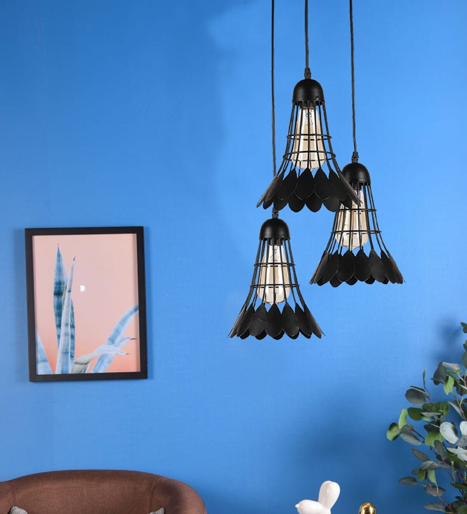 Buy Bendigo Black Metal Cluster Hanging Light By LazyHomez at 33 OFF