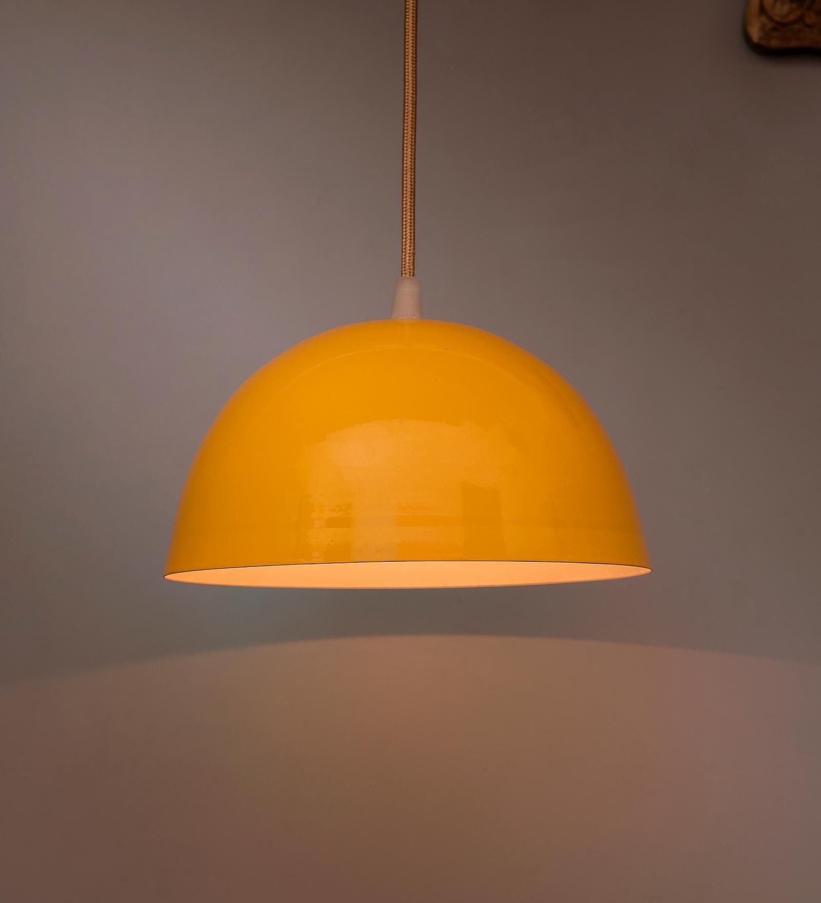 Bennett Yellow Metal Hanging Light