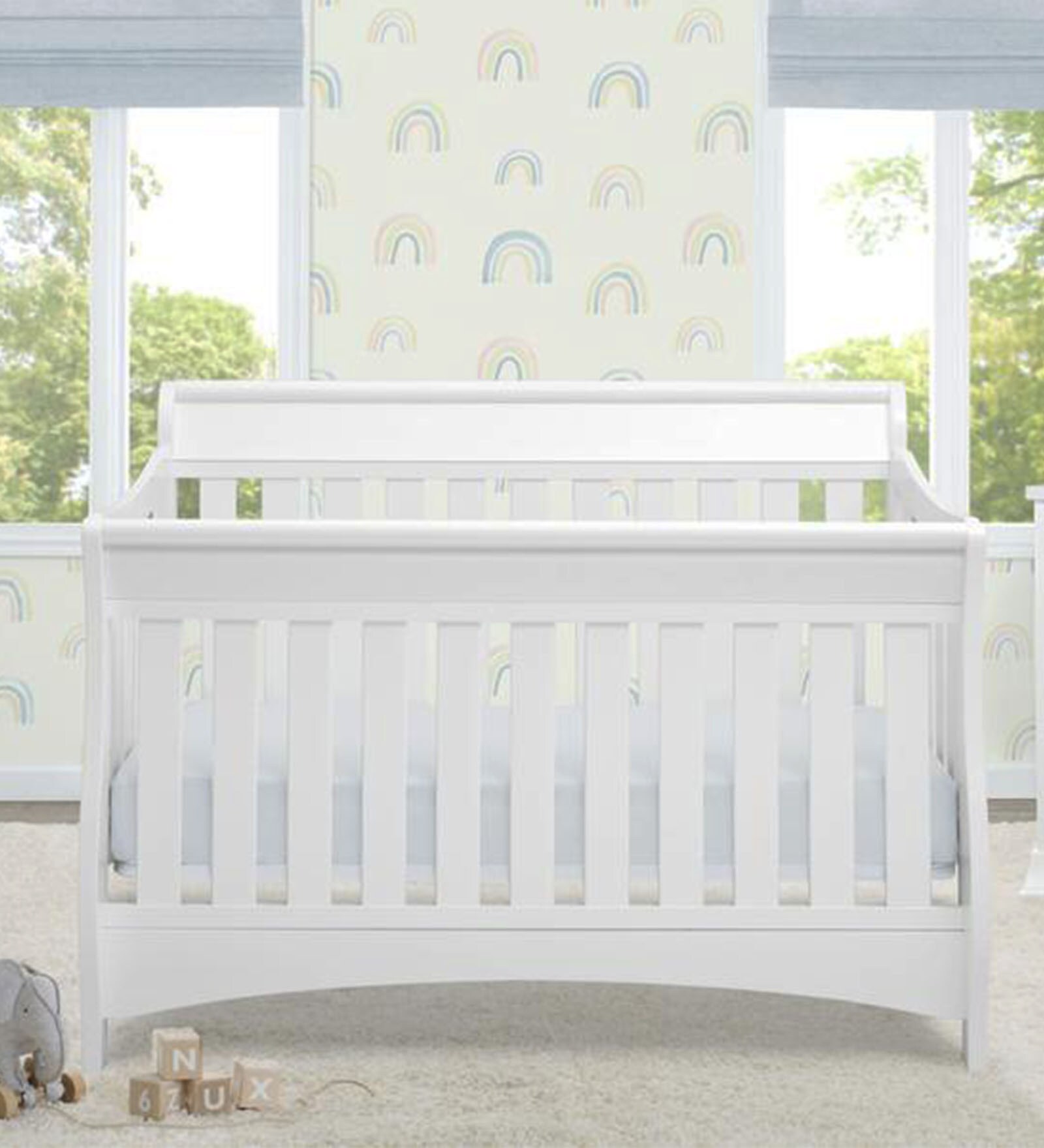 Bentley Solid Wood Crib in White Finish