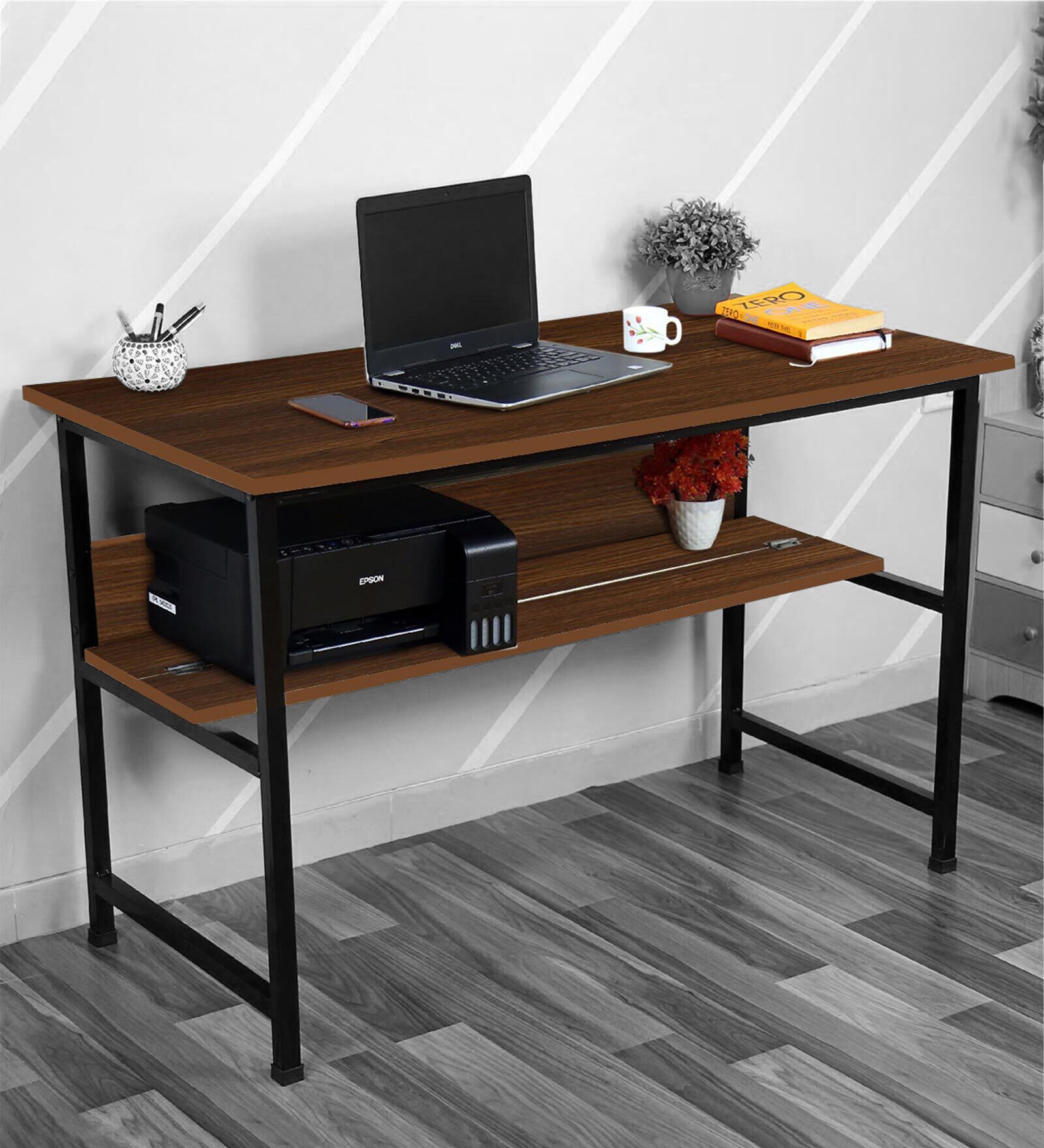 Berlin Computer Table in Oak Finish Berlin Computer Table in Oak Finish