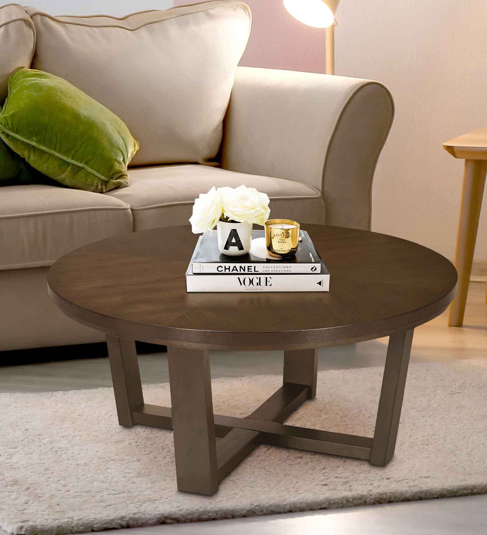 Buy Bernice Solid Wood Coffee Table in Dark Brown Colour at 56% OFF by ...