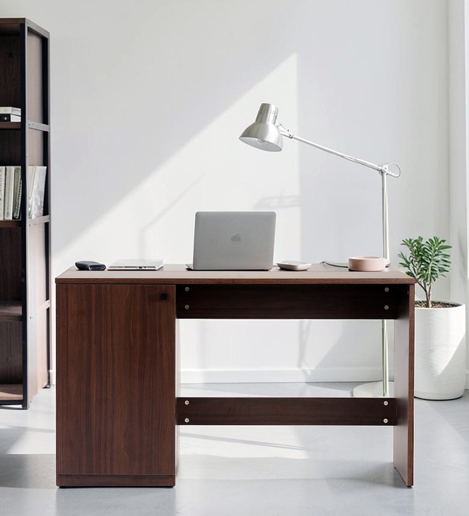 Bert Study Table In Smoked Walnut Finish