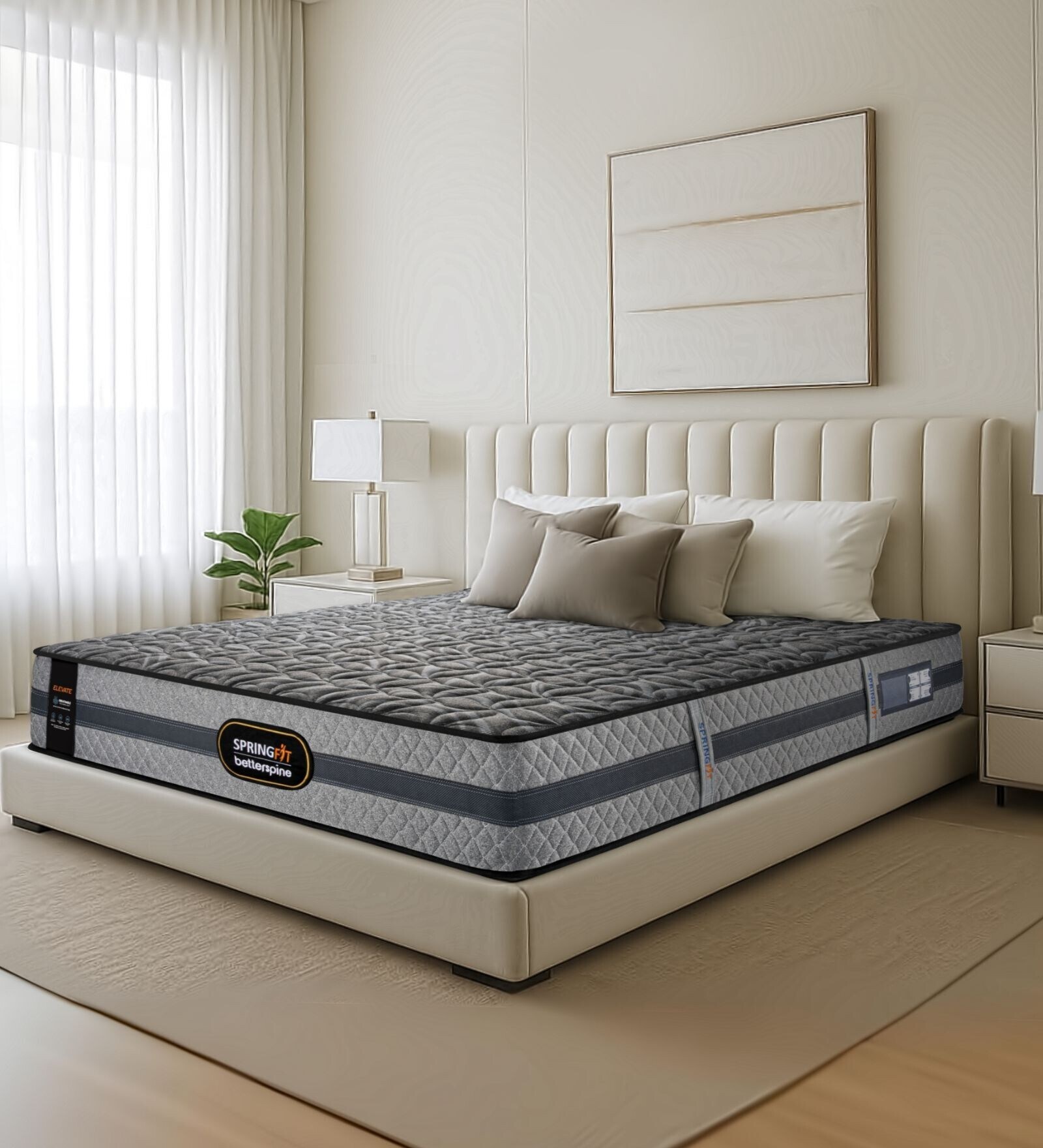 BetterSpine Elevate Orthopedic Airflow Comfort Foam & Air Sync Technology 5 Inch HR Foam King Size Mattress