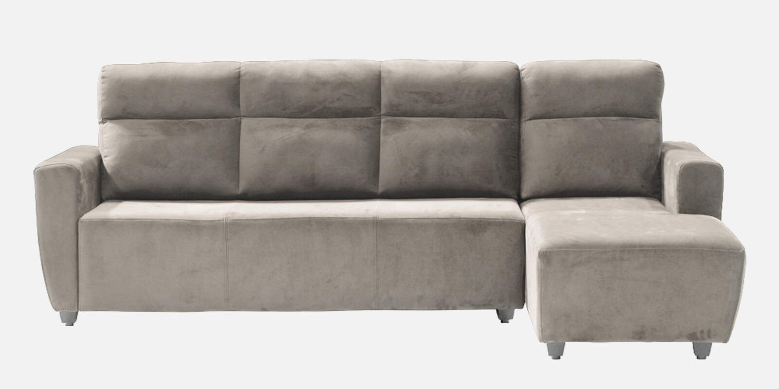 Buy Belize Velvet LHS Sectional Sofa In Stone Colour at 27 OFF by