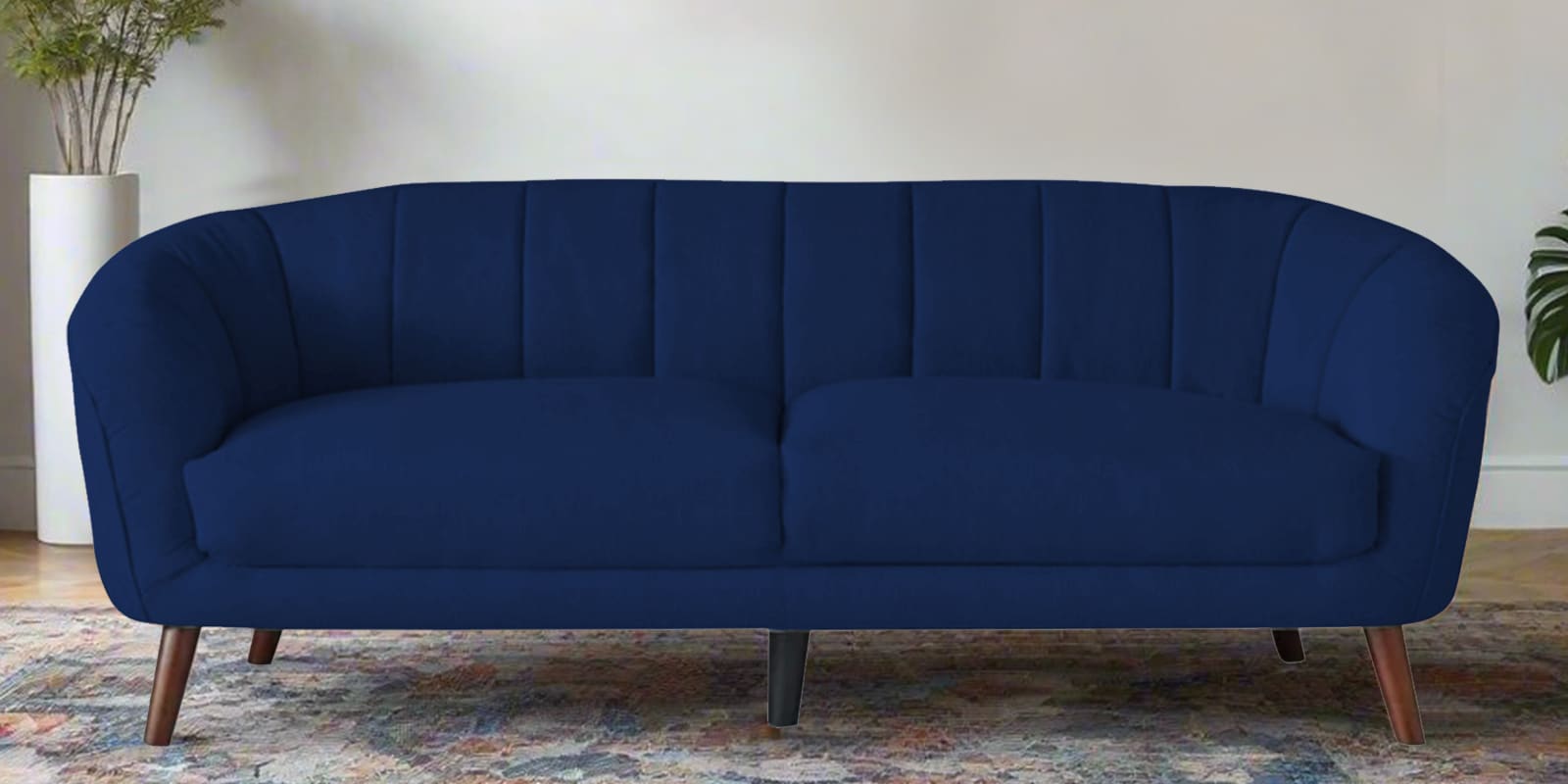 Benjamin Fabric 3 Seater Sofa in Royal Blue Colour