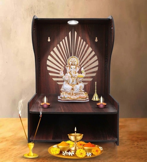 Beautiful Classic Wall-Mounted Pooja Mandir for Home Decor