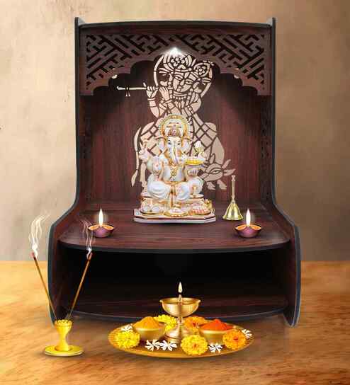 Beautiful Elegant Wooden Pooja Mandir for Home