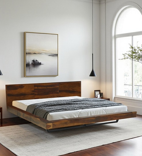 Beelitz Sheesham Wood King Size Bed In Provincial Teak Finish