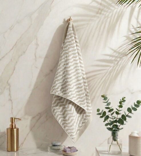 Beige 100% Cotton 500 Gsm Bath Towel