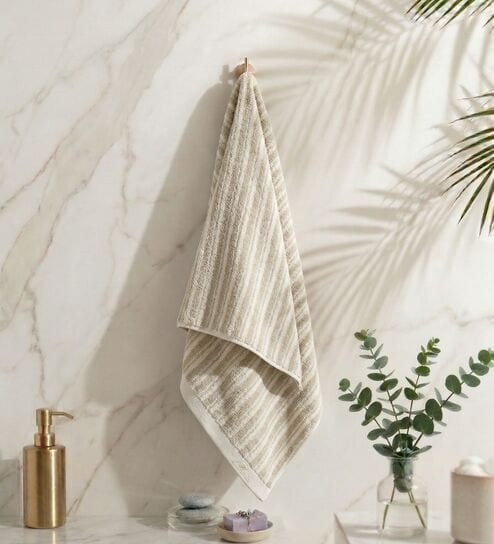 Beige 100% Cotton 500 Gsm Bath Towel