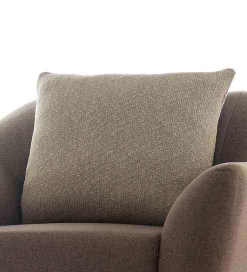 Beige 100% Cotton Elegant 22X22 Inches Knitted Cushion Cover