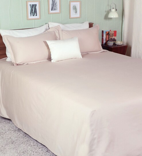 Buy 100 Cotton 400tc King Size Bedsheet With 2 Pillow Covers By