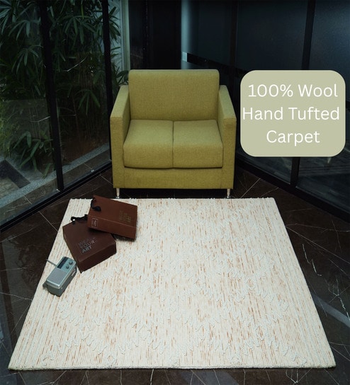 the woven legacy Beige Abstract Wool Hand Tufted Carpet-picture-14