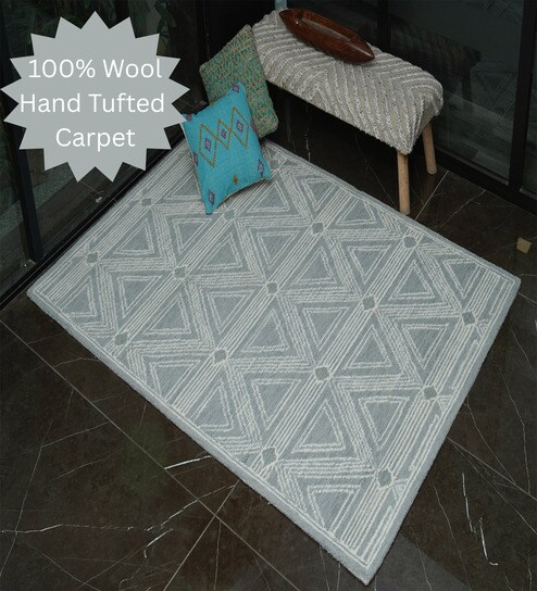 the woven legacy Beige Abstract Wool Hand Tufted Carpet-picture-36