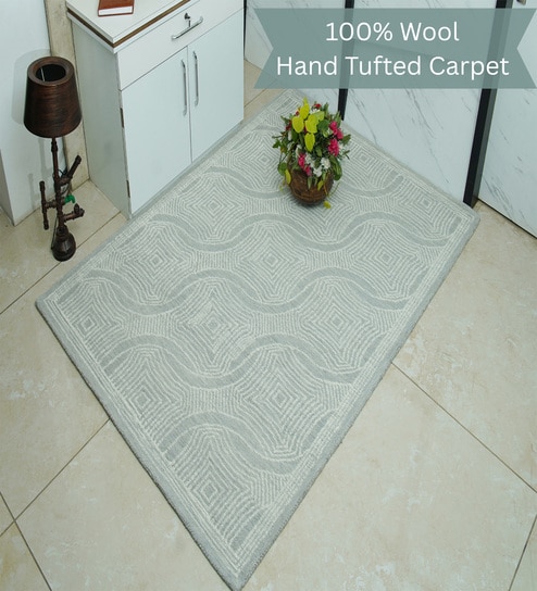 the woven legacy Beige Abstract Wool Hand Tufted Carpet-picture-32