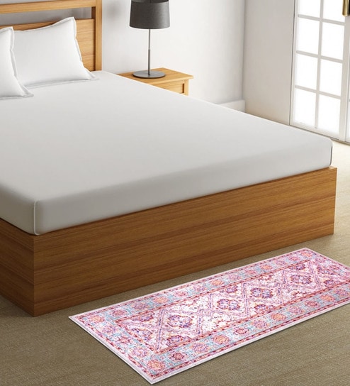 Beige Chenille 55 x 22 Inches Machine Made Floor Runner