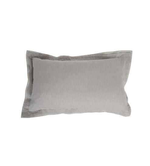 Beige Cotton Solid 14x24 inches Rectangle Cushion Cover