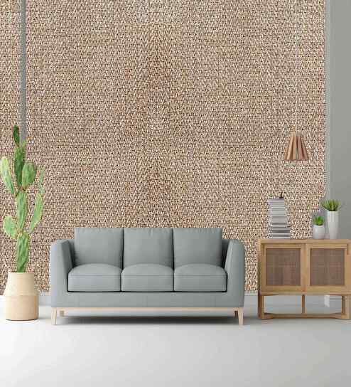 Beige Ganesh Design Subtle Elegance Modern Style Wallpaper