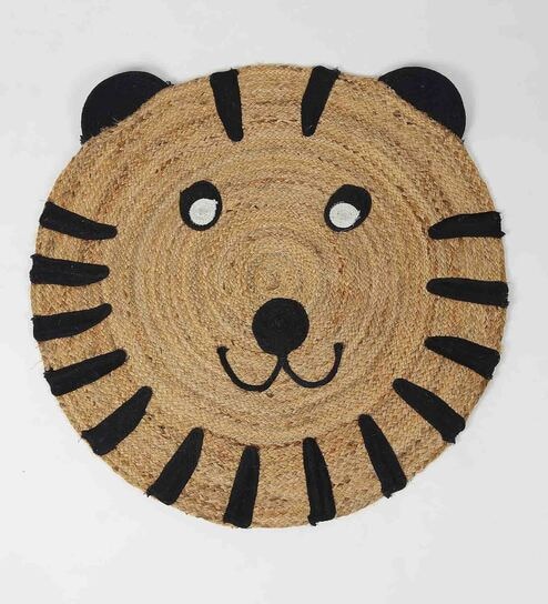 Beige Jute 3 Ft Round Carpet