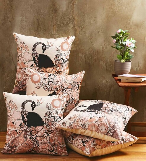 romee Beige Jute Nature 16x16 inches Cushion Cover (5Pc)-picture-47