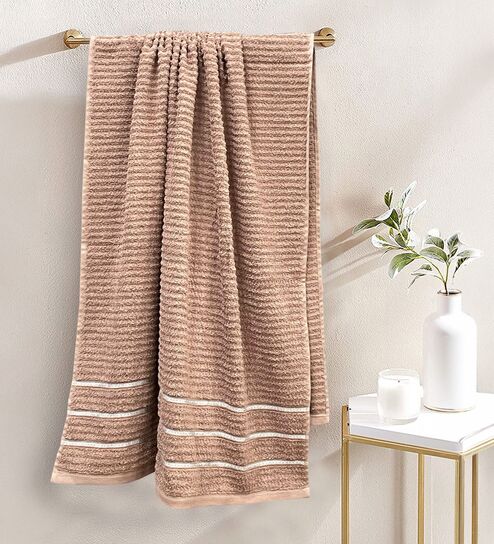 Mint Tea Beige 100% Cotton 480 GSM Bath Towel - 70 x 150 cm