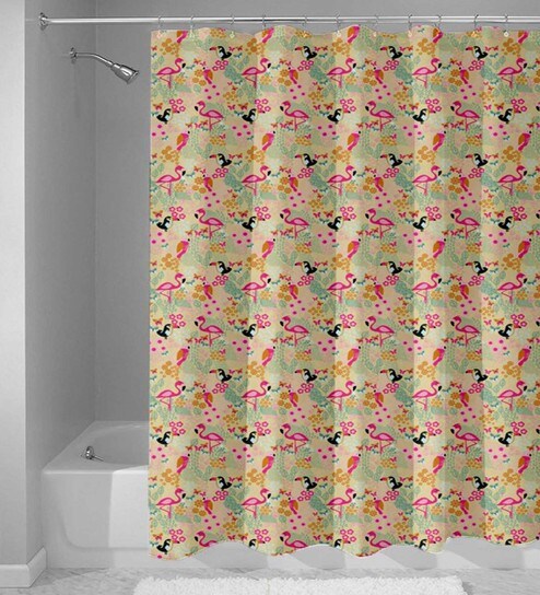 Buy Multicolour Nylon Shower Curtain Length 84 Width 48 Inches