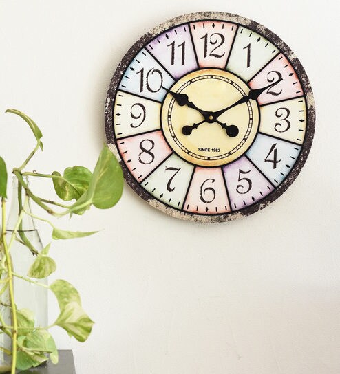 Wallpaper Buy Beige Plastic Decorative Analog Round Wall Clock By For Android