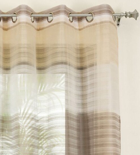 Buy Beige Polyester Sophie Sheer Door Curtain By Rosara Online