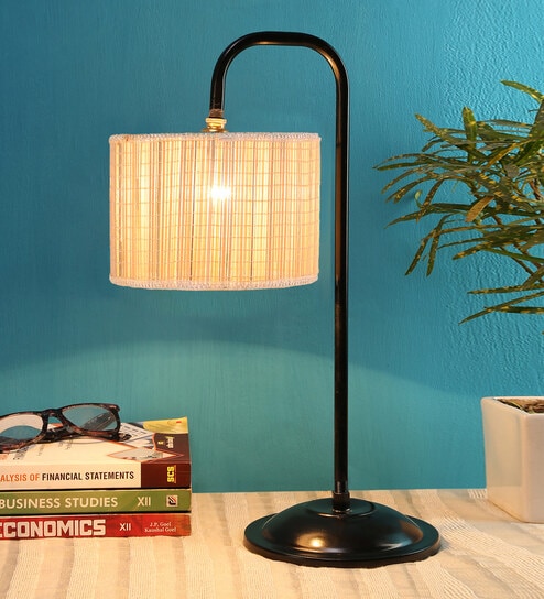 Beige Shade Table Lamp With Iron Base By New Era