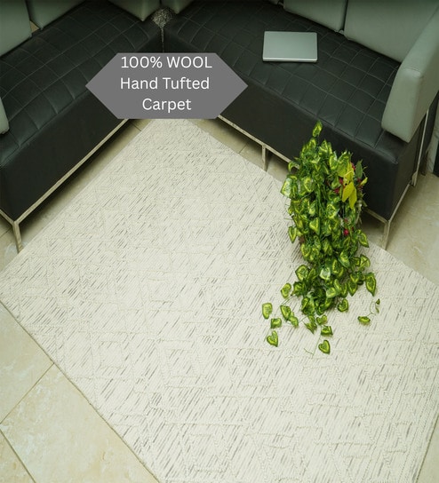 the woven legacy Beige Stripes Wool Hand Tufted Carpet-picture-37