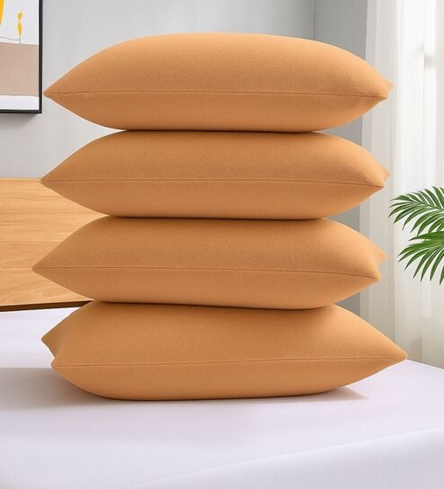 Beige Terry 300 TC Waterproof 18x28 inches Pillow Protector Covers Set of 4