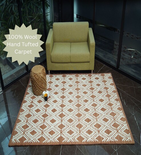 the woven legacy Beige Traditional Wool Hand Tufted Carpet-picture-25