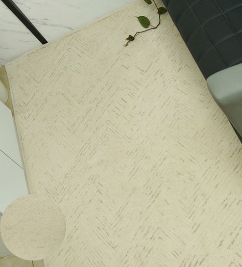 Beige Traditional Wool Hand Tufted Carpet