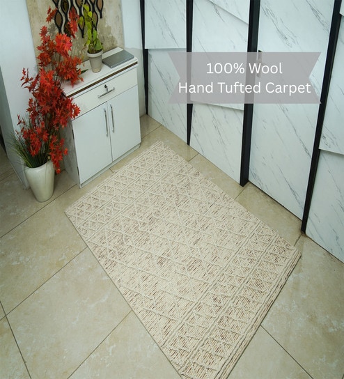 the woven legacy Beige Traditional Wool Hand Tufted Carpet-picture-18